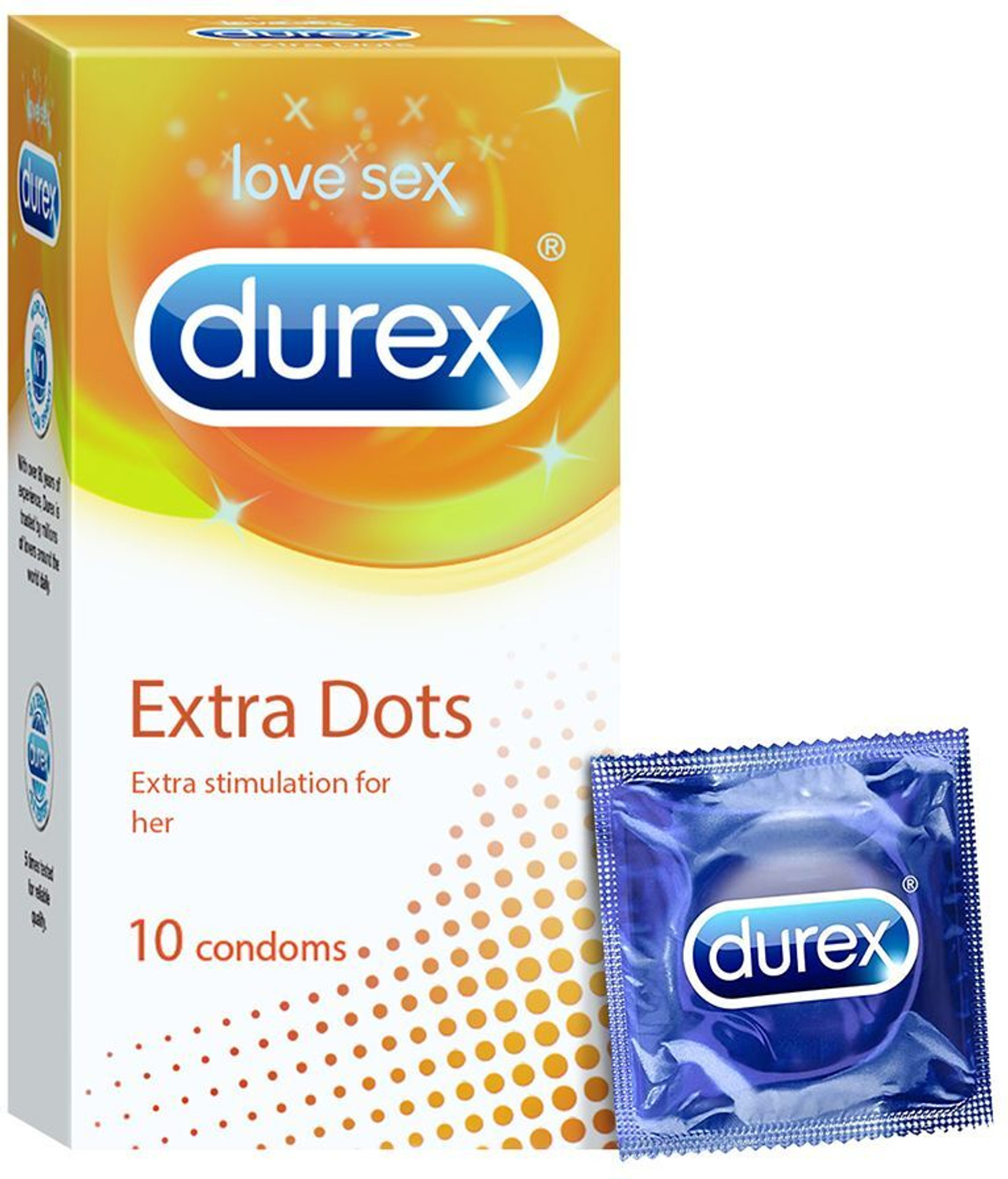 DUREX Extra Dots Condom  (10 Sheets)