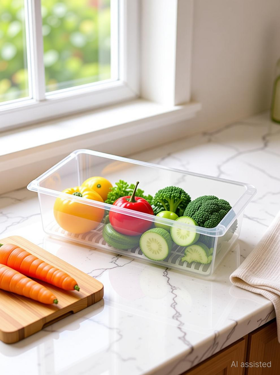 3D METRO SUPER STORE Plastic Fridge Container - 1500 ml