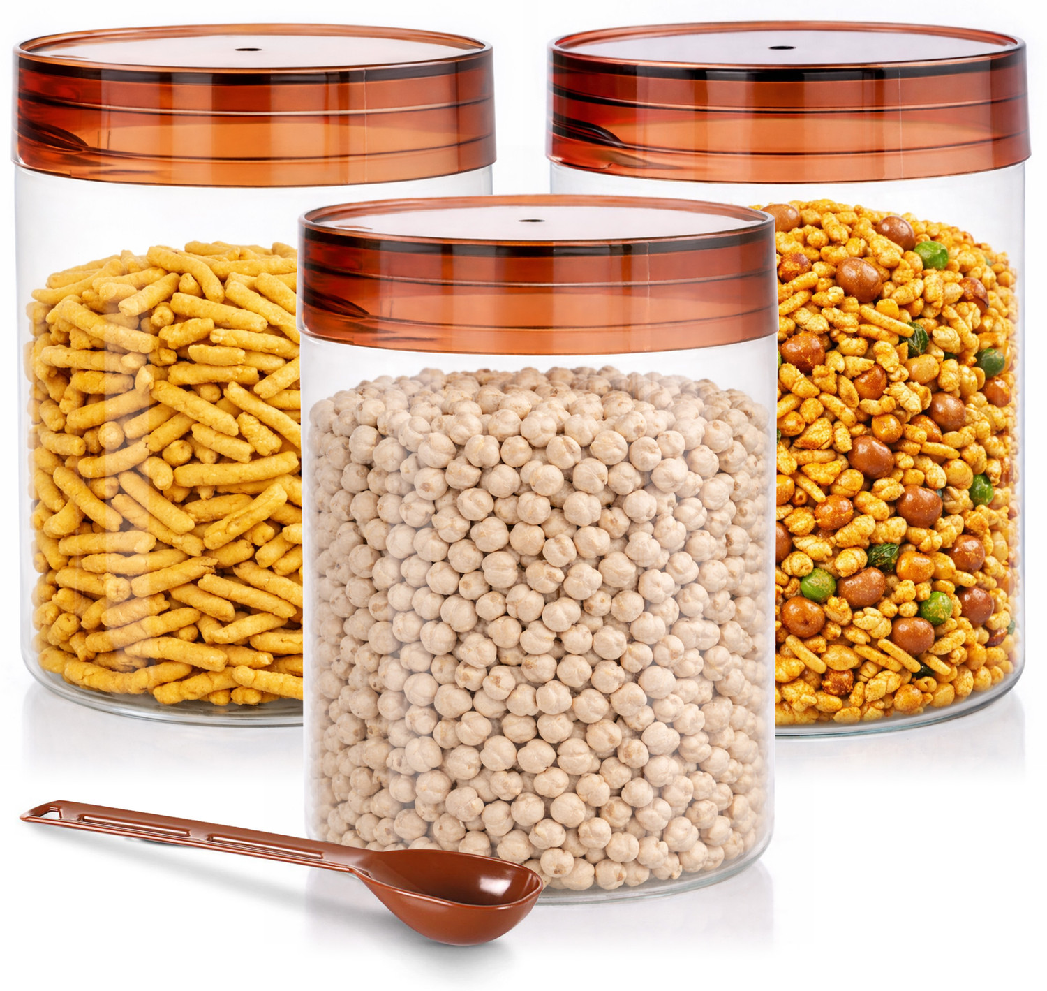 Image of OWL STONE EXIM LLP Plastic Grocery Container - 250 ml (Brown)