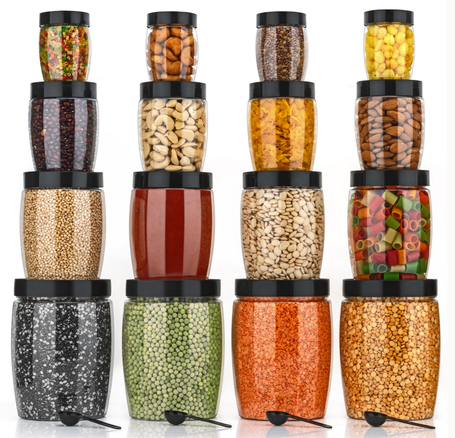 Image of SEQUENCE Stainless Steel Grocery Container - 500 ml (Pack of 12, Blue)