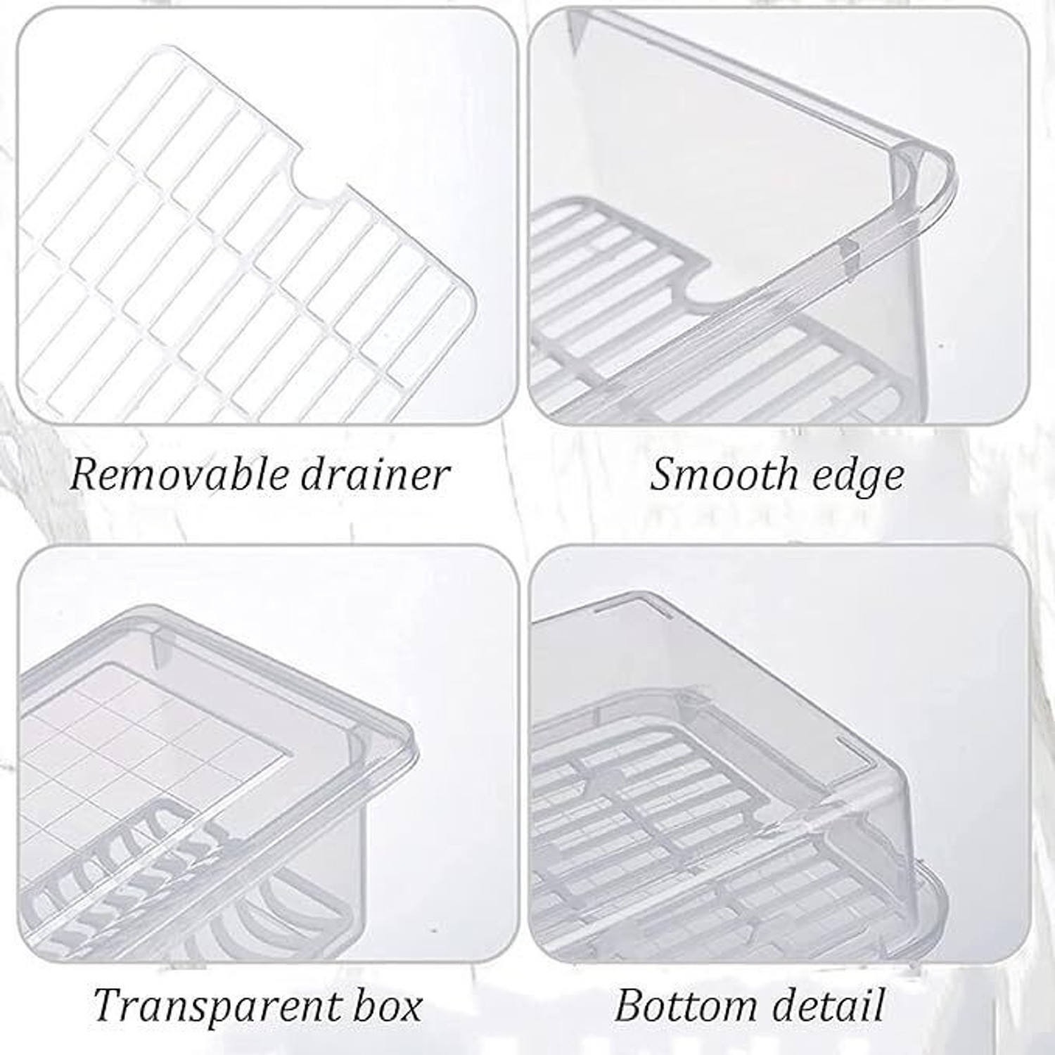Image of meelana Plastic Fridge Container - 2500 ml (Pack of 3, White)
