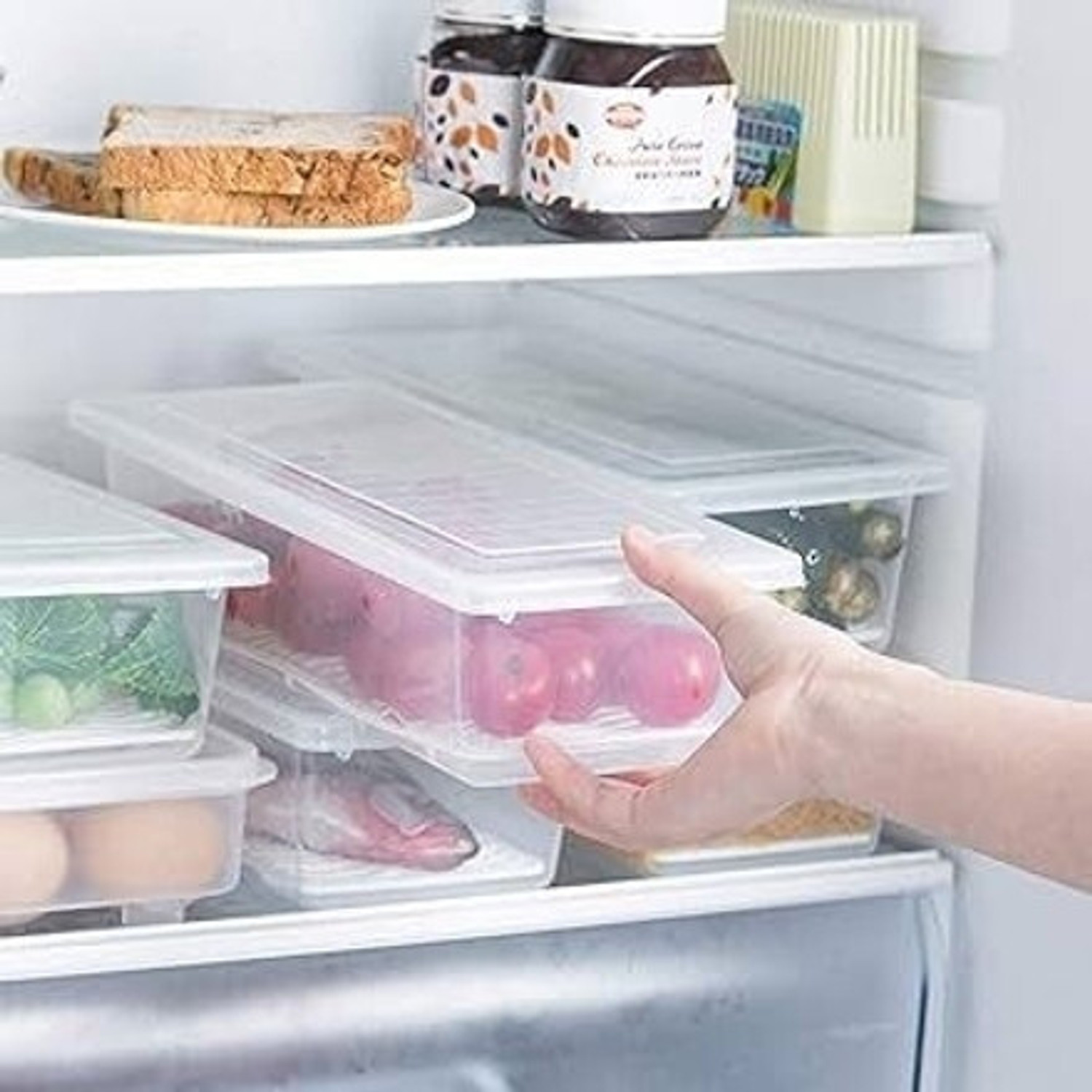 Image of KHISKOLI BRAND Plastic Grocery Container - 250 ml (Pack of 24, Clear)