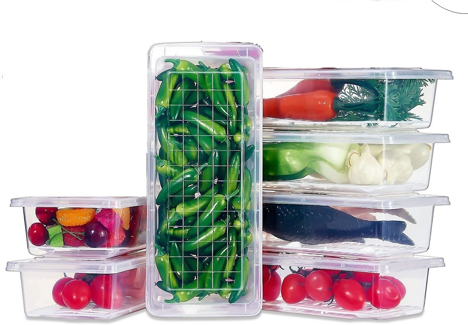 Image of KHISKOLI BRAND Plastic Grocery Container - 250 ml (Pack of 24, Clear)