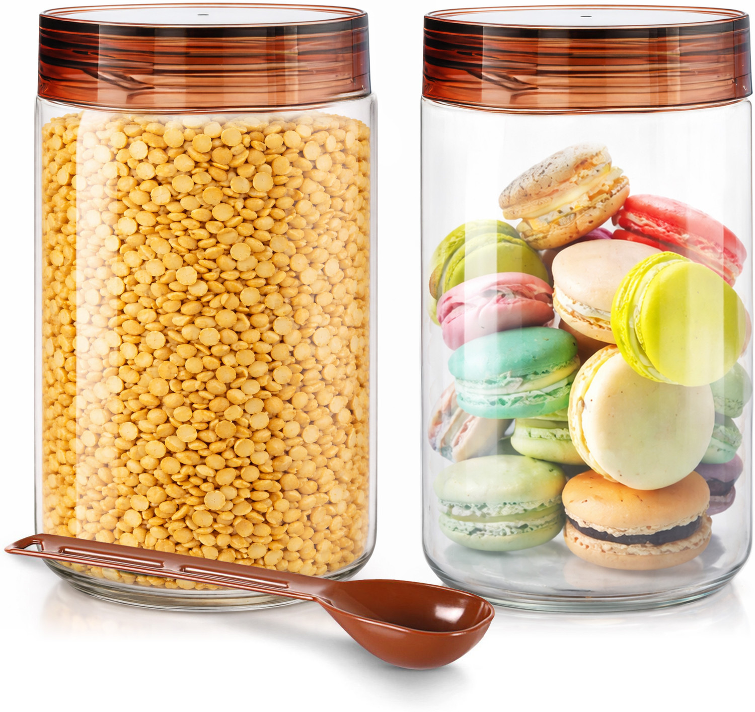 Image of OWL STONE EXIM LLP Plastic Grocery Container - 250 ml (Brown)