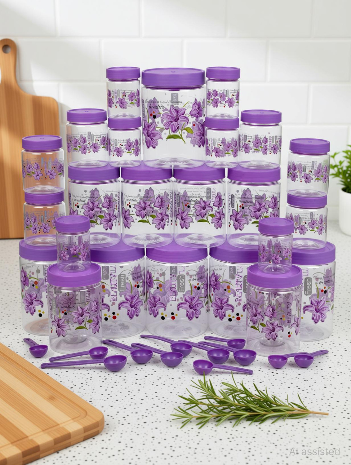 Image of SEQUENCE Stainless Steel Grocery Container - 500 ml (Pack of 12, Blue)