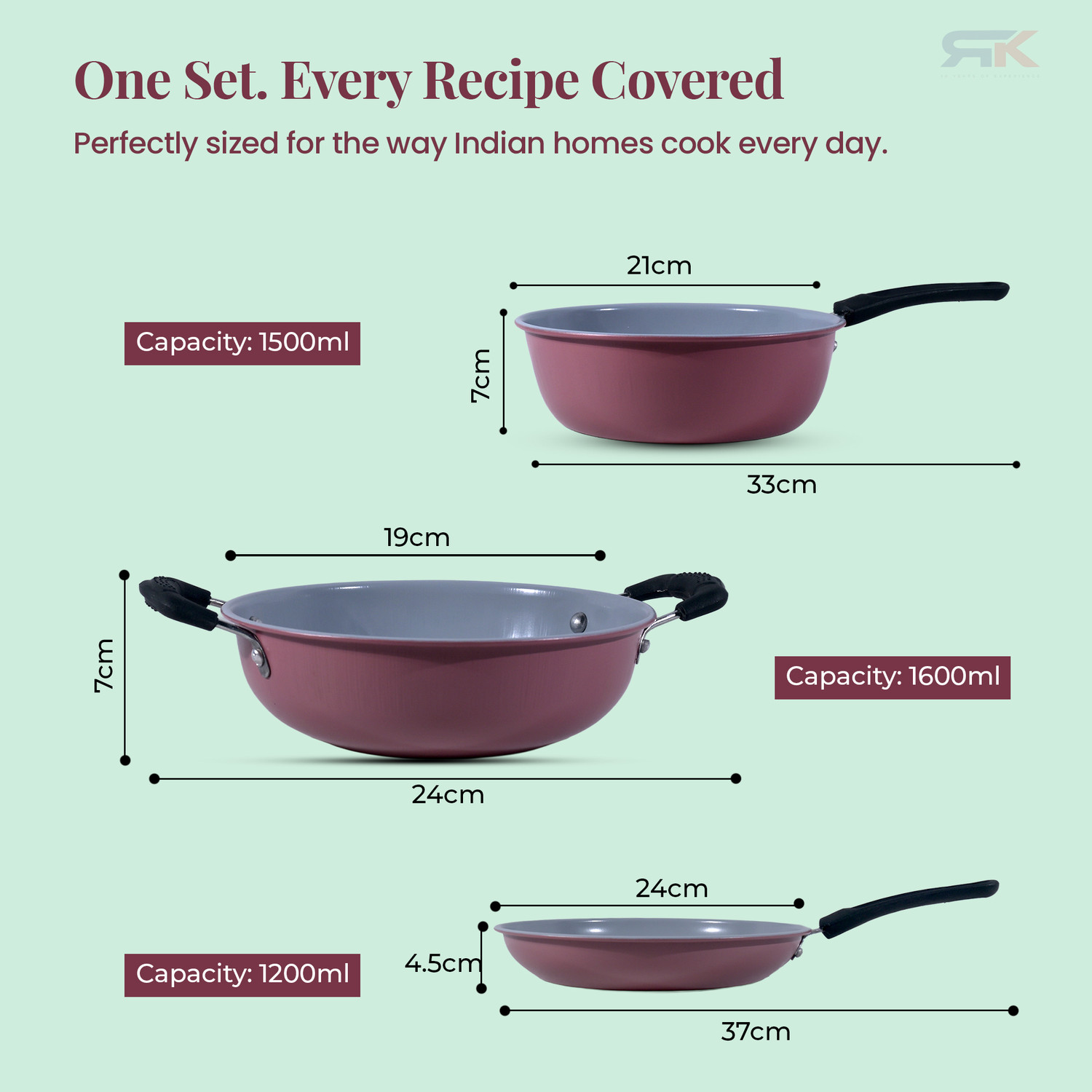 Image of Flipkart SmartBuy 3-Piece Cookware Combo Set Induction Bottom Non-Stick Coated Cookware Set (Aluminium, 3 - Piece)