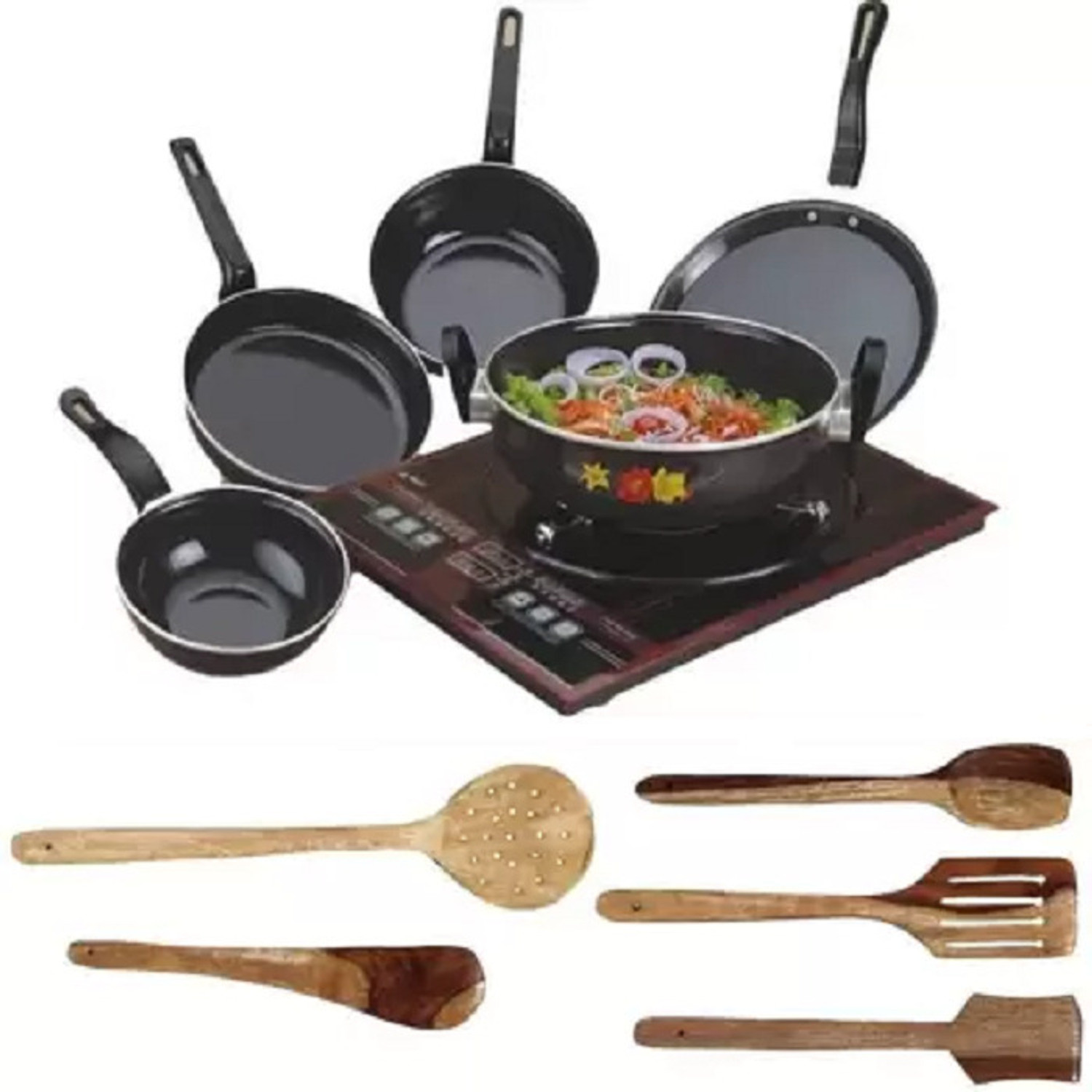 Image of Khaitan Orfin 2200 W Induction Cooktop Push Button (Black, KO-432)