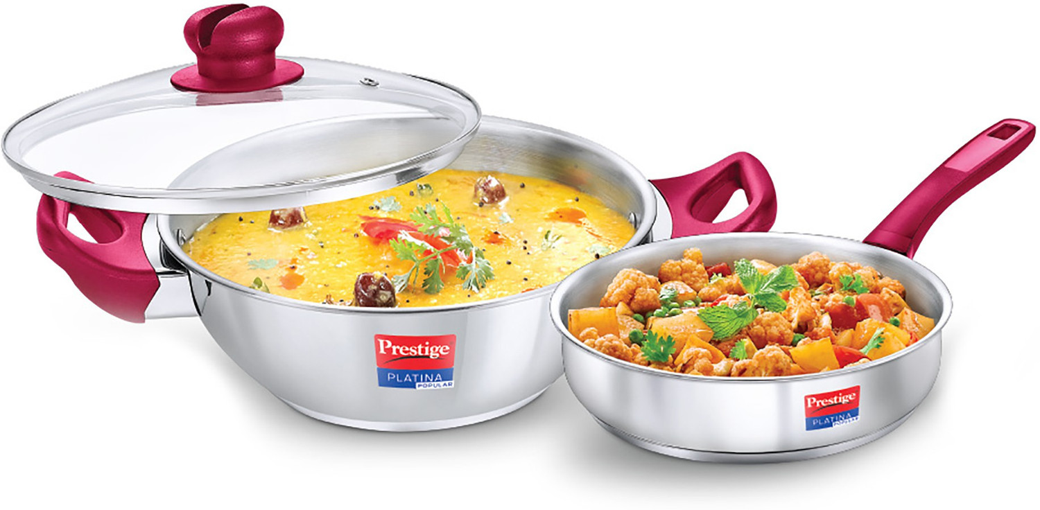 Prestige Platina Popular Induction Bottom Cookware Set