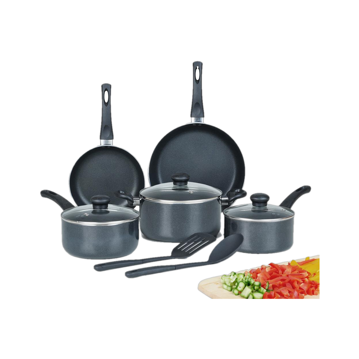 Kreme NonStick 5pcs Set Combo (Non Induction) Non-Stick Coated Cookwar