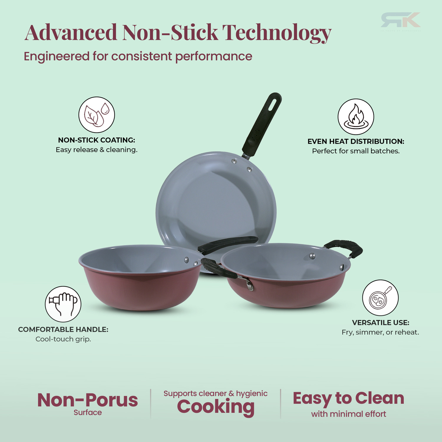 Image of Flipkart SmartBuy 3-Piece Cookware Combo Set Induction Bottom Non-Stick Coated Cookware Set (Aluminium, 3 - Piece)