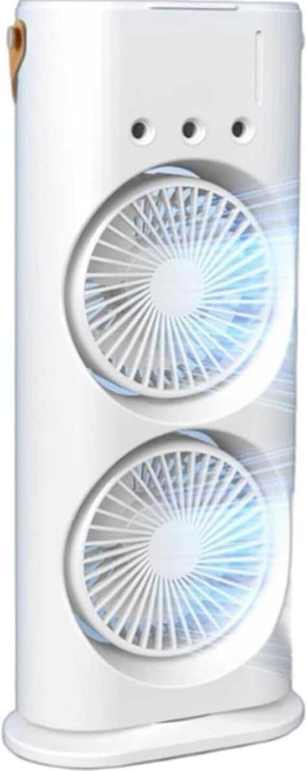 Image of WEOROVE Portable Mini Air Cooler with RGB LED Light, Remote Control & Humidifier Cooling Fan All in one Cooler (Multicolor)