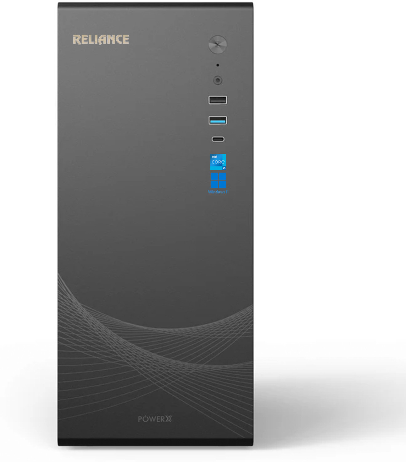 Image of Reliance RDV300 [8 /256 GB , 4GB Graphic, Windows 11 (Eval) ] Black Core i5 12th Gen (8 GB RAM /NVIDEA GeForce Graphics /256 GB SSD Capacity /Free DOS /4 GB Graphics Memory) Mini Tower