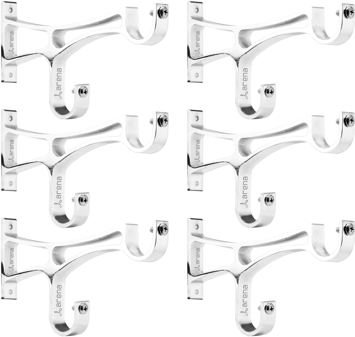 Image of JD FRESH Silver Curtain Rods Metal (Pack of 1)