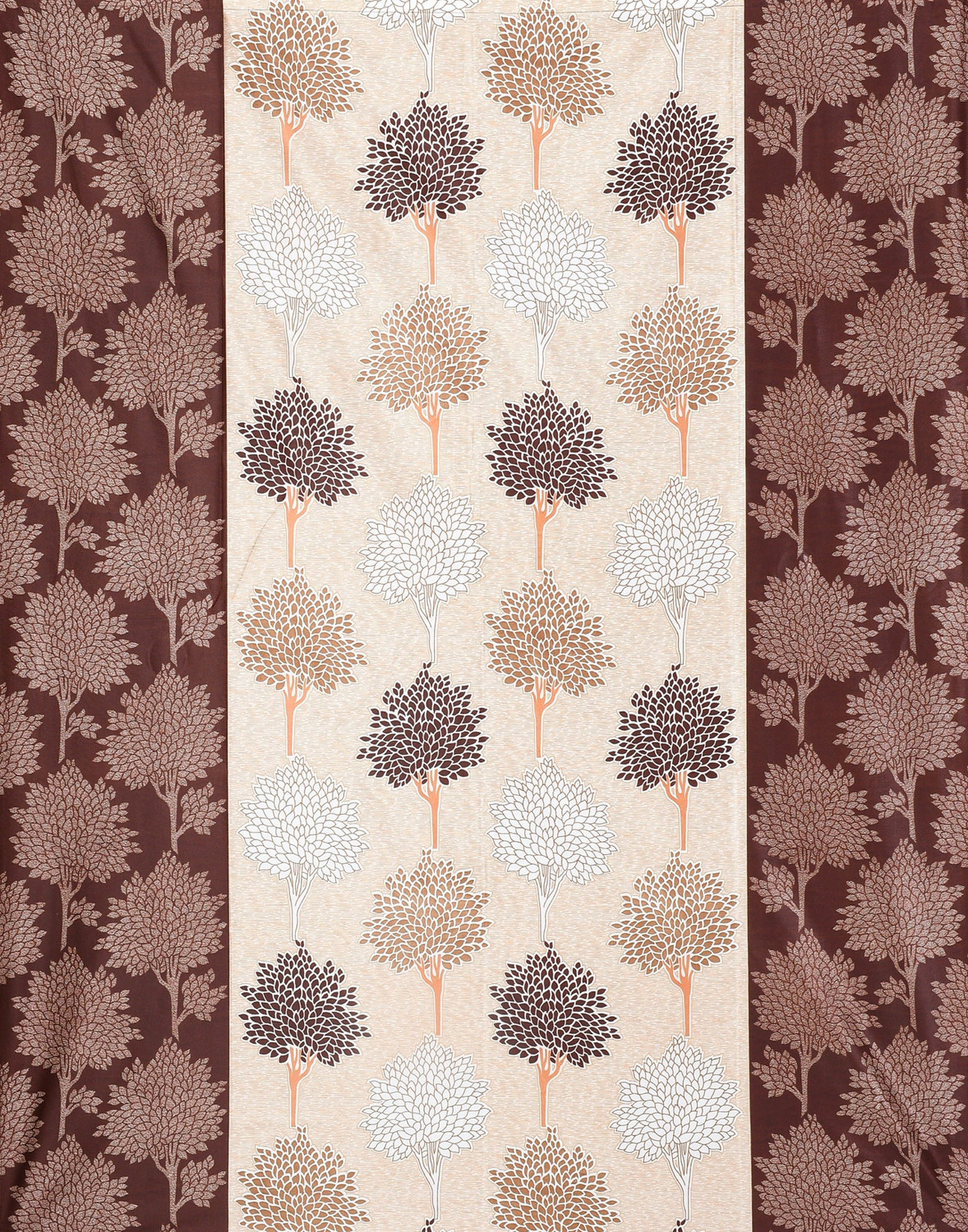 Image of RS Quality 270 cm (9 ft) Long Door Polyester Curtain (Pack Of 2) (Brown, Floral)