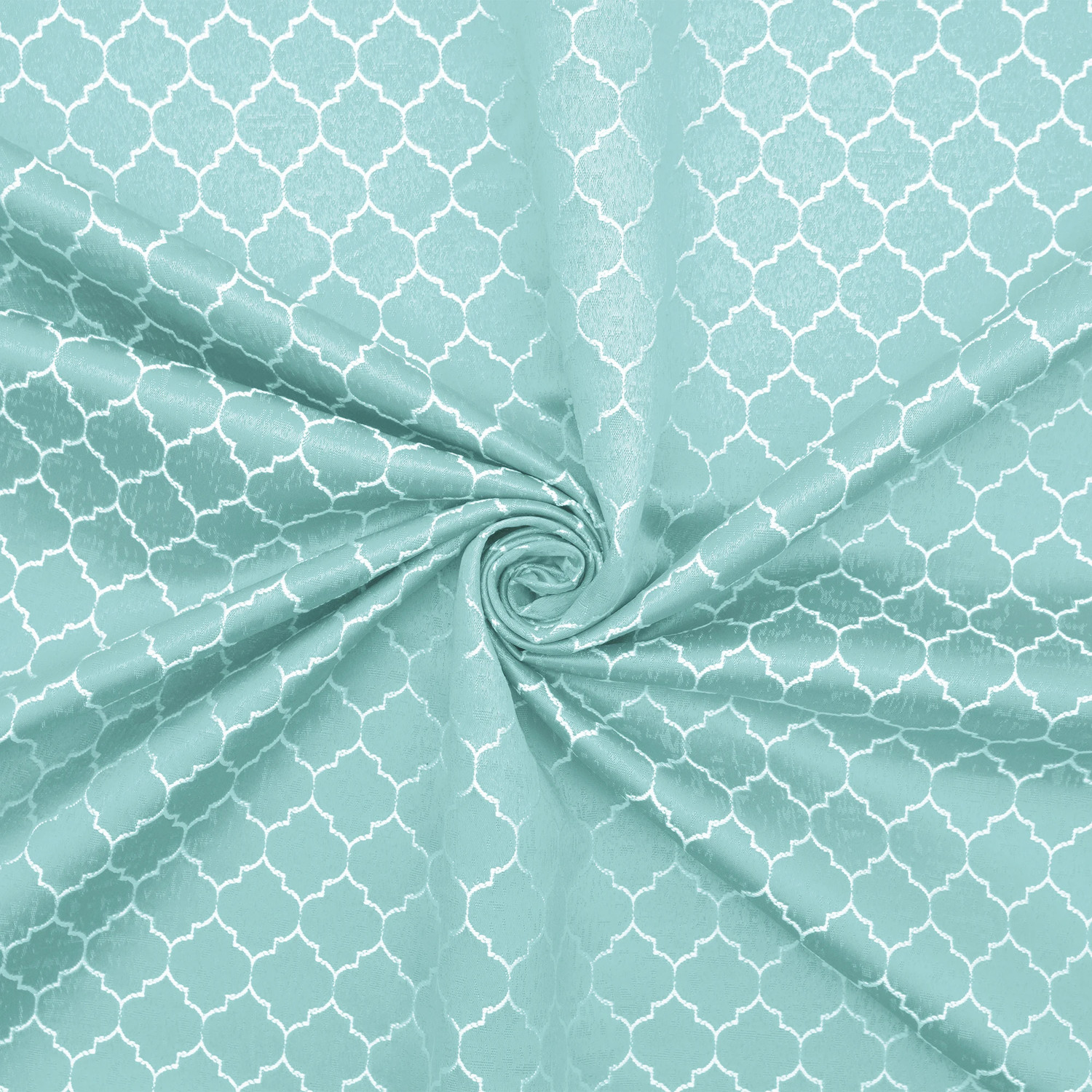 Image of Story@home 152 cm (5 ft) Window Jacquard Room Darkening Curtain Single Curtain (Aqua, White, Printed)