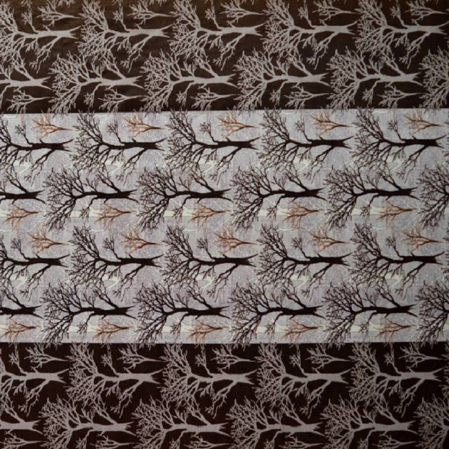 Image of RS Quality 270 cm (9 ft) Long Door Polyester Curtain (Pack Of 2) (Brown, Floral)