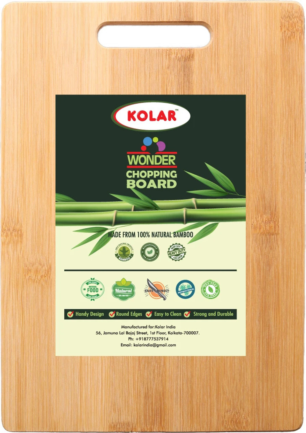 Image of habithom Wooden Cutting Board (Dishwasher Safe)