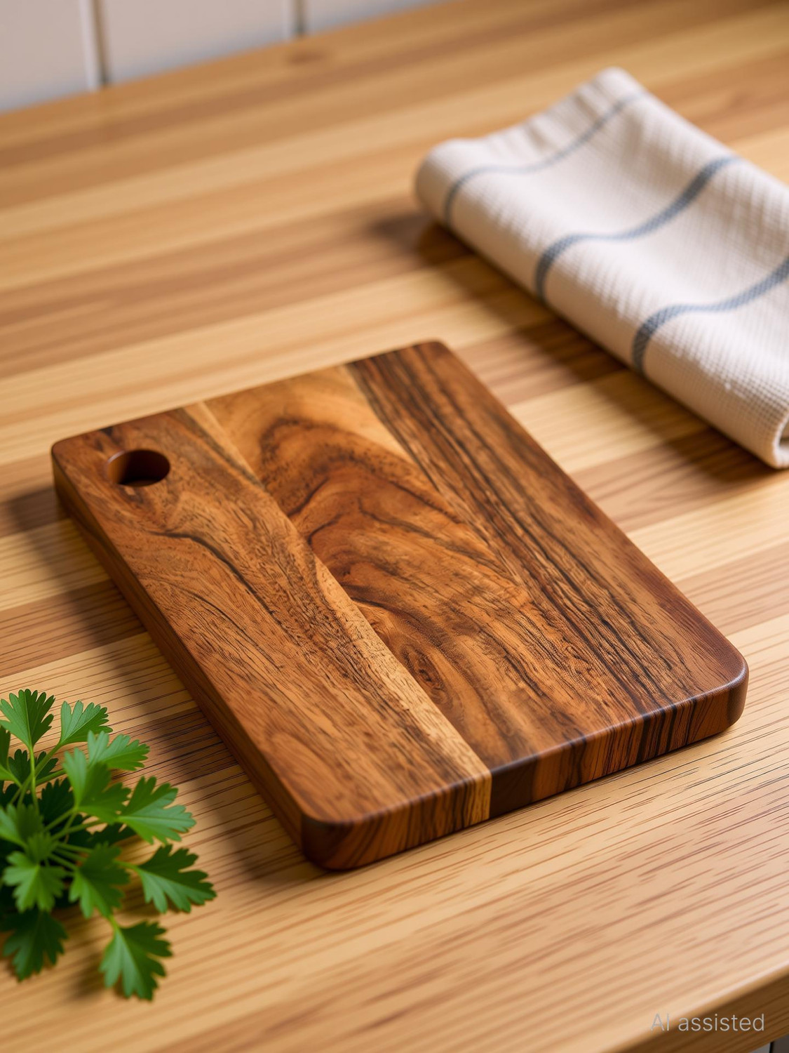 Image of habithom Wooden Cutting Board (Dishwasher Safe)