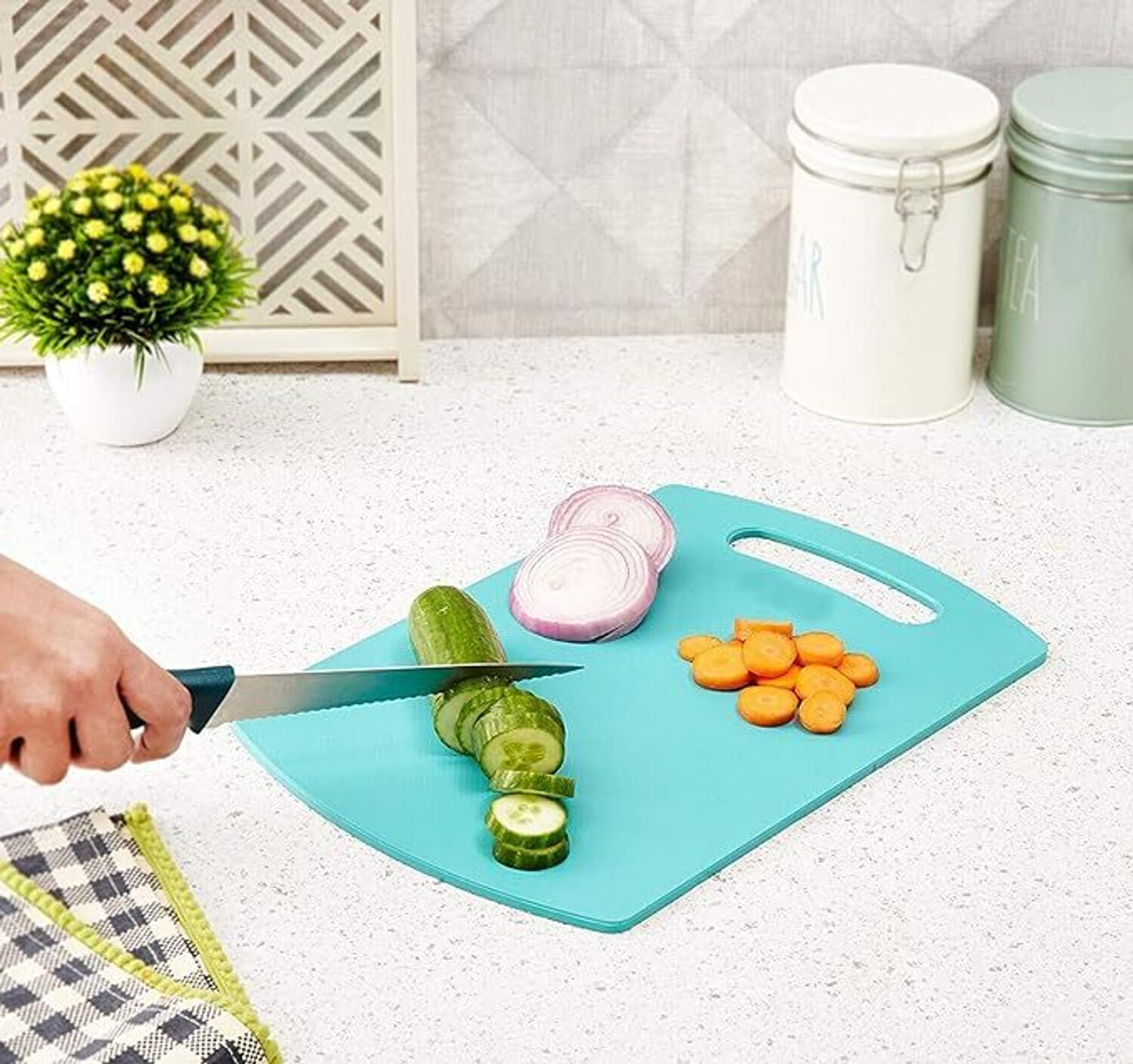 Image of habithom Wooden Cutting Board (Dishwasher Safe)