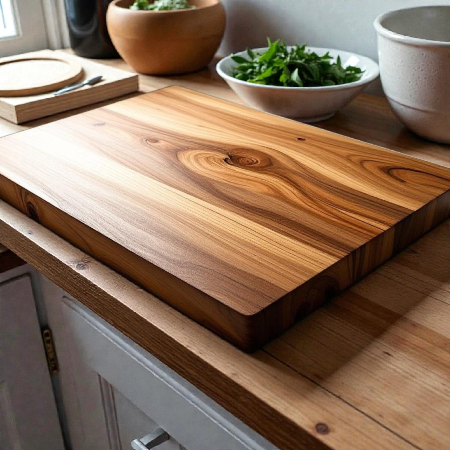 Image of habithom Wooden Cutting Board (Dishwasher Safe)