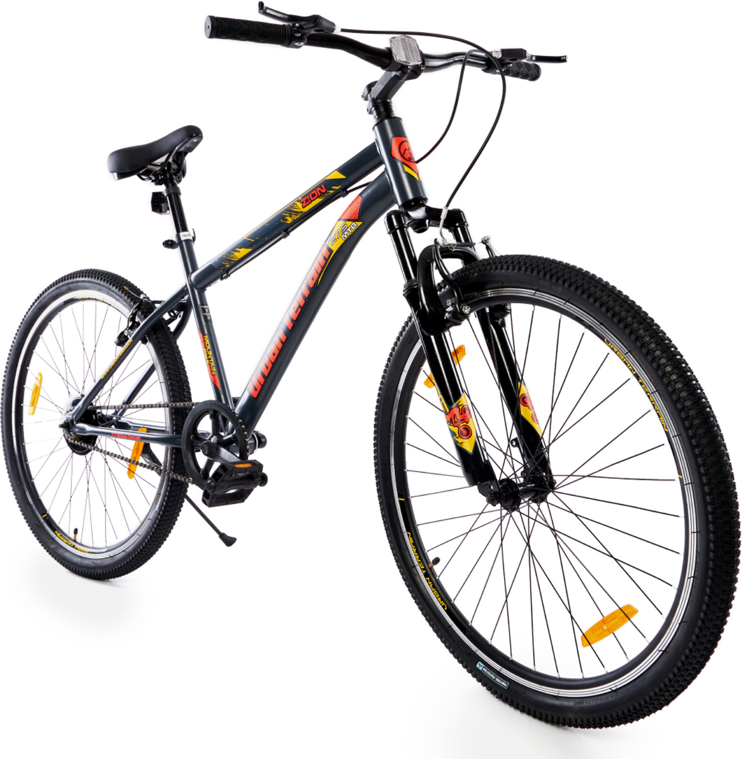 Image of Urban Terrain Zion Cycles Mountain Bike with Cycling Event & Ride Tracking App 27.5 T (inch) Road Cycle