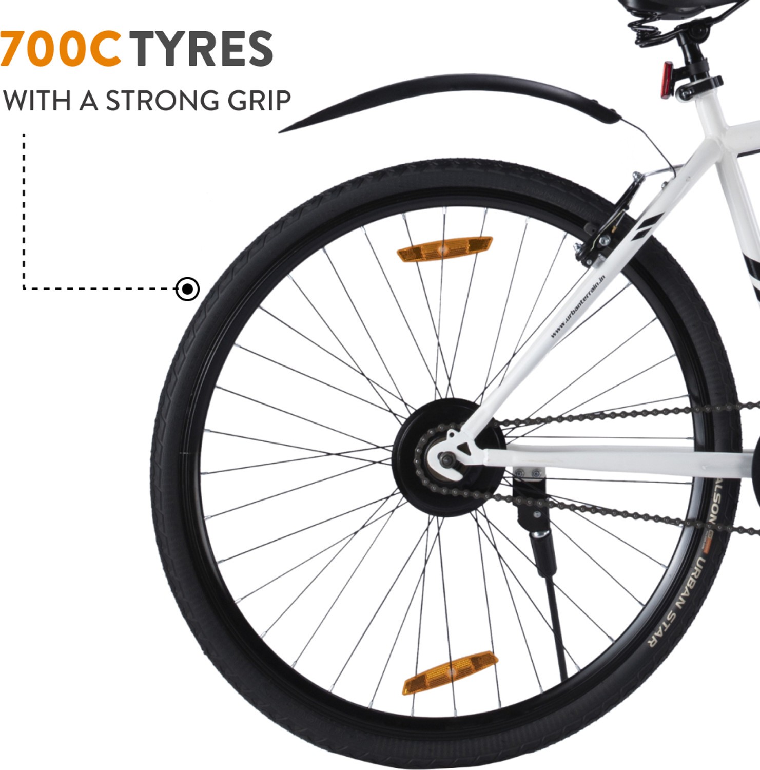 Image of Urban Terrain UTMystere Cycles For Men With Cycling Event & Ride Tracking App 700C T (inch) Hybrid Cycle /City Bike