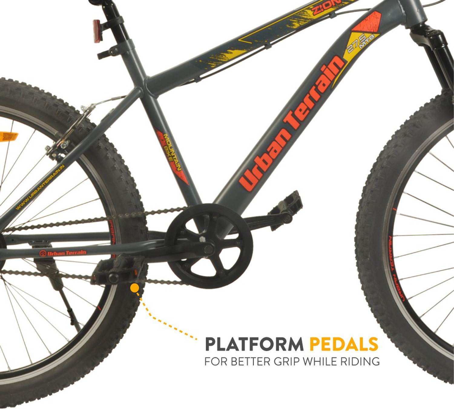Image of Urban Terrain Zion Cycles Mountain Bike with Cycling Event & Ride Tracking App 27.5 T (inch) Road Cycle