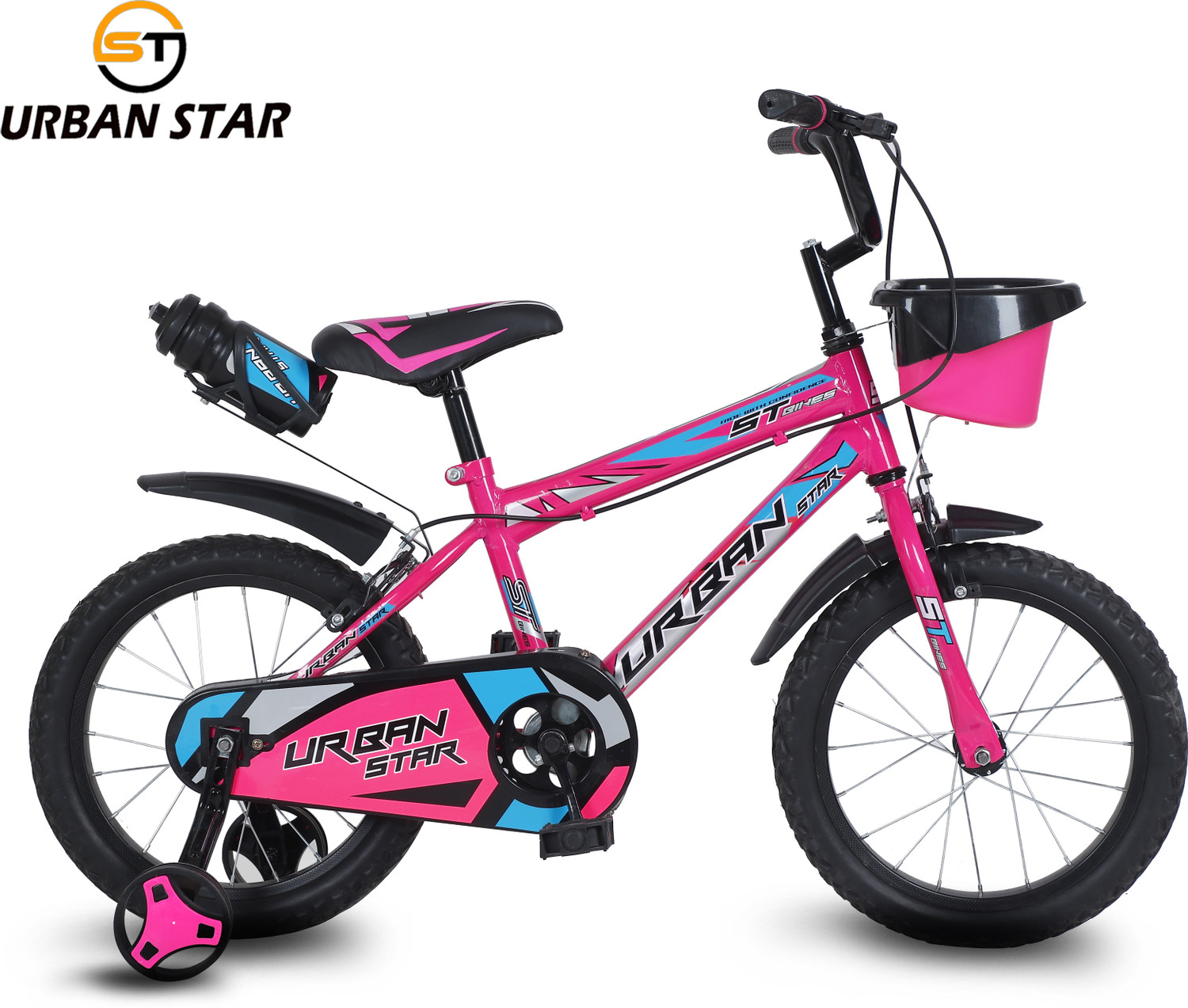 Image of Urban Star 16T BMX (85% ASSEMBLED) ROAD CYCLE FOR 4-7 YEARS KIDS(SINGLE SPEED - PINK) 16 T (inch) BMX Cycle