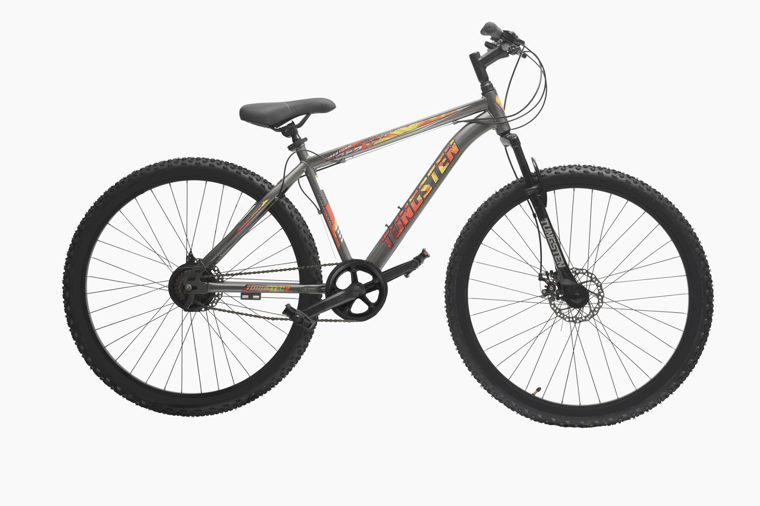 TUNGSTEN FIRE STORM SINGLE SPEED | DUAL DISC BRAKES | FRONT SUSPENSION