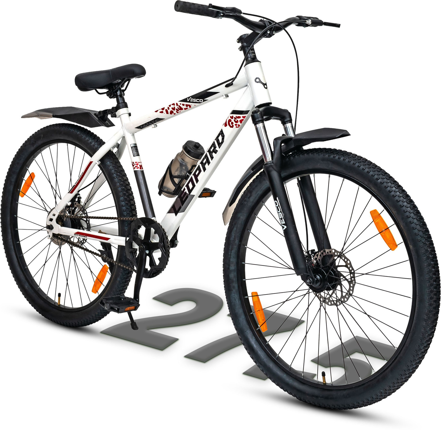 Image of Vrock M-Racer Pro 29T Unisex Mountain Bike, 21 Speed Shimano, Steel Frame, Dual Disc 29 T (inch) Mountain Cycle (21 Gear, Black, Rigid)