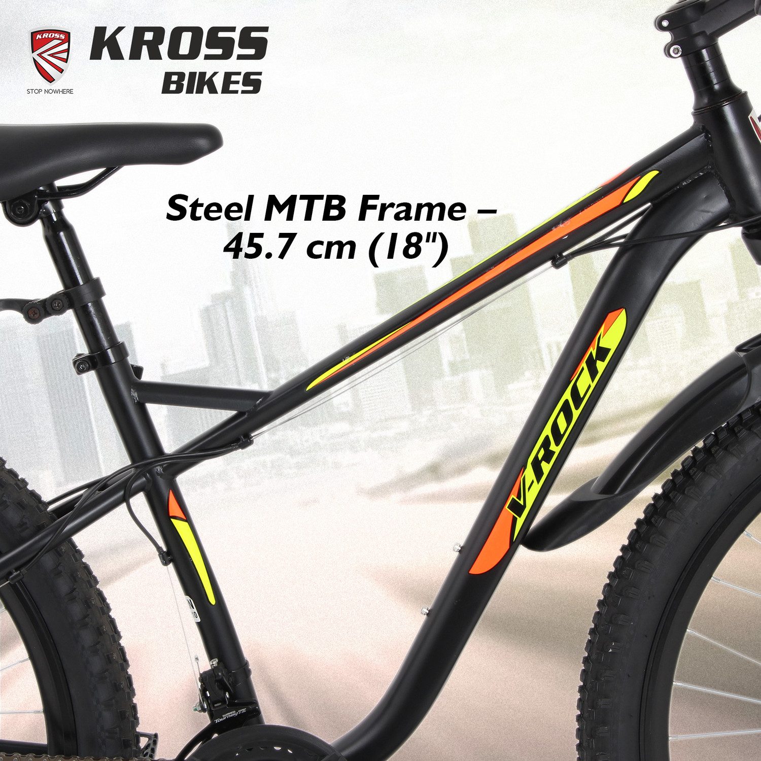 Image of Vrock M-Racer Pro 29T Unisex Mountain Bike, 21 Speed Shimano, Steel Frame, Dual Disc 29 T (inch) Mountain Cycle (21 Gear, Black, Rigid)