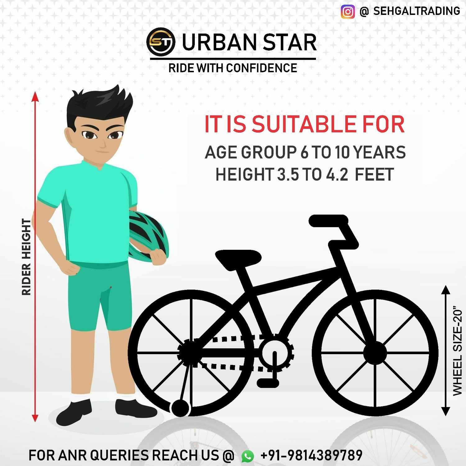 Image of Urban Star 20T BMX (85%ASSEMBLED) FOR 5 TO 8 YEARS KIDS ROAD CYCLE(SINGLE SPEED-ORANGE) 20 T (inch) Roadster Cycle