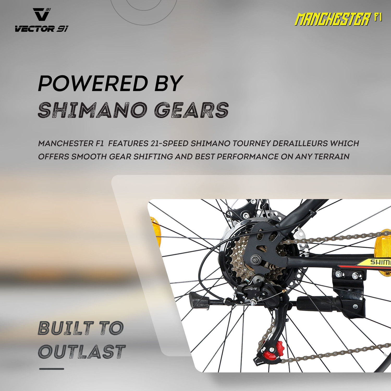 Image of Vector 91 Manchester F1 with Shimano Gears and Dual Disc 27.5 T (inch) Mountain Cycle