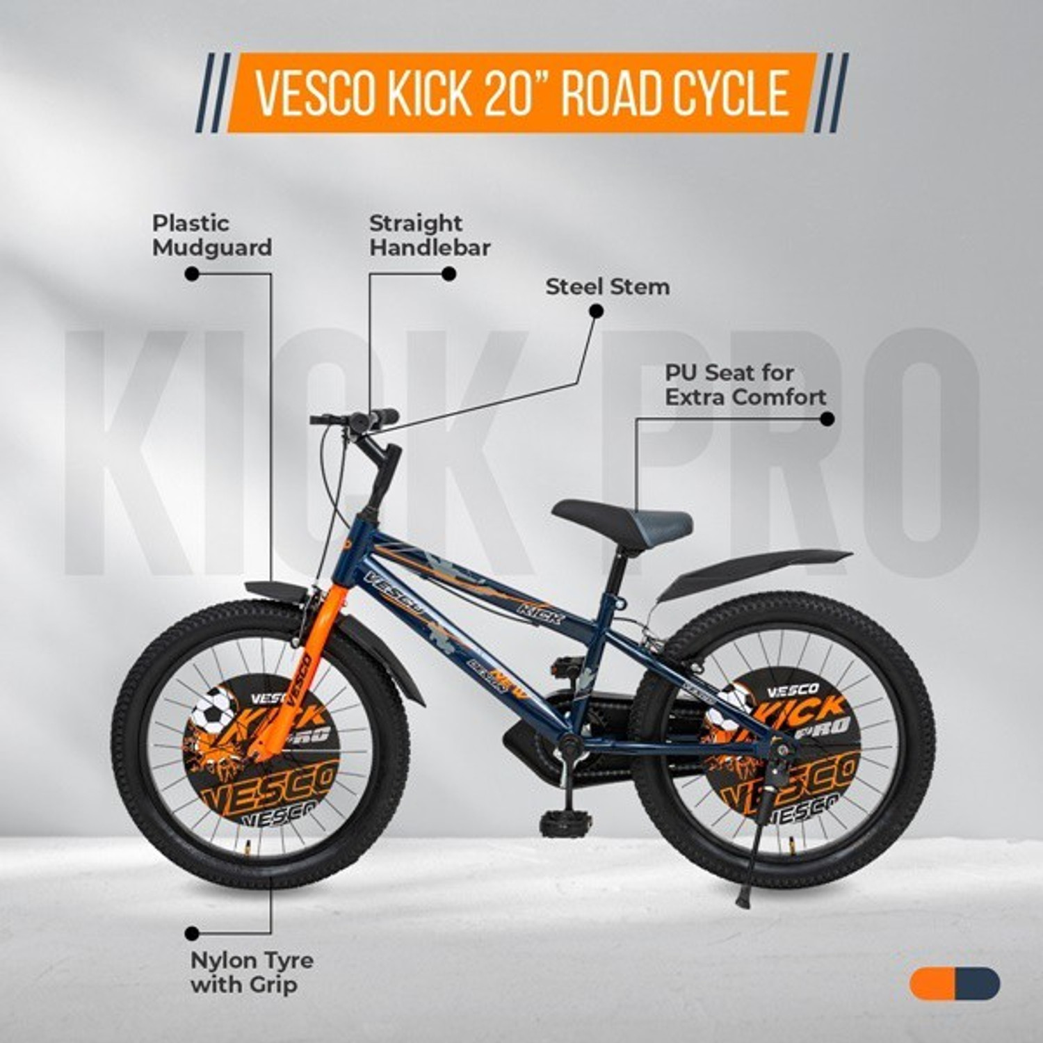 Image of VESCO Kick 20inch for Kids Bicycles age 6 to 9 Year Boys & Girls 20 T (inch) Road Cycle