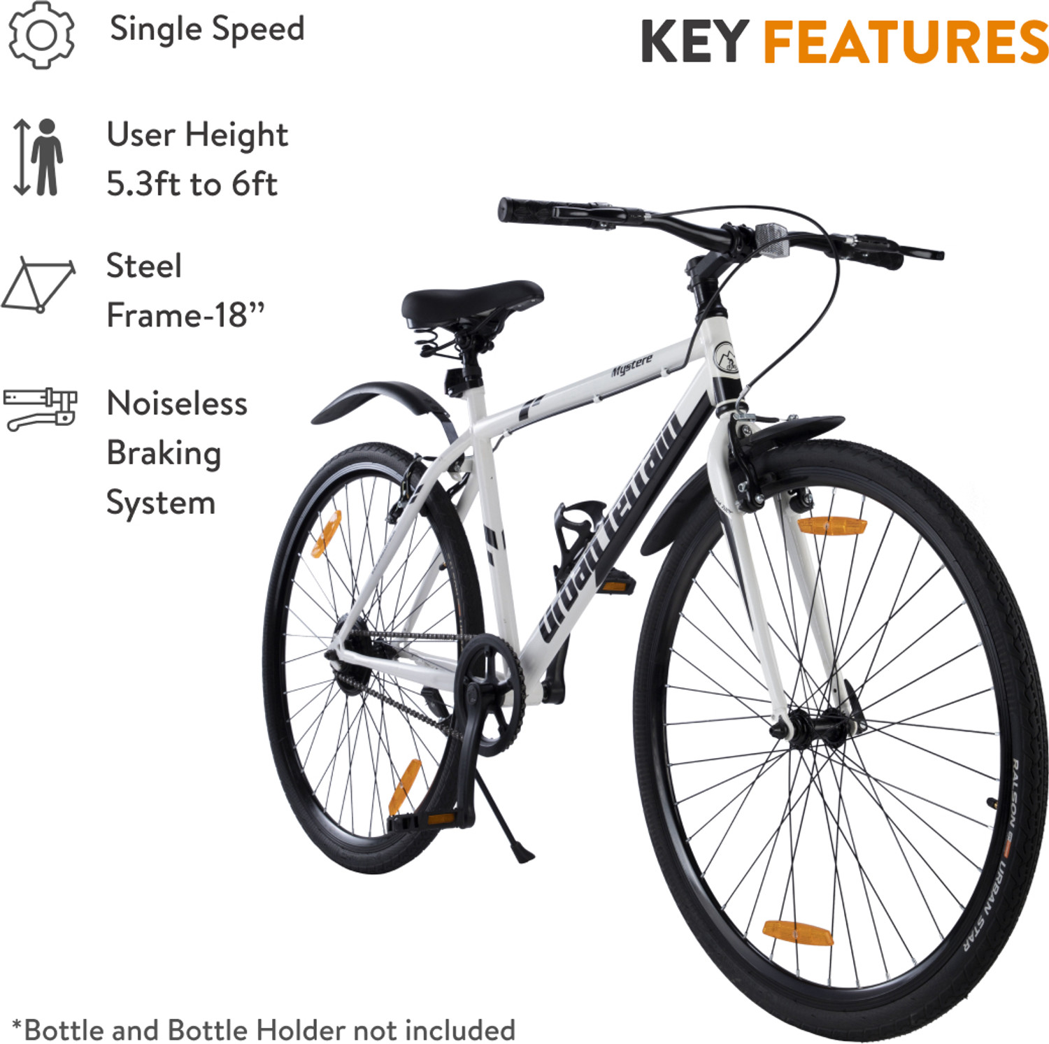 Image of Urban Terrain UTMystere Cycles For Men With Cycling Event & Ride Tracking App 700C T (inch) Hybrid Cycle /City Bike