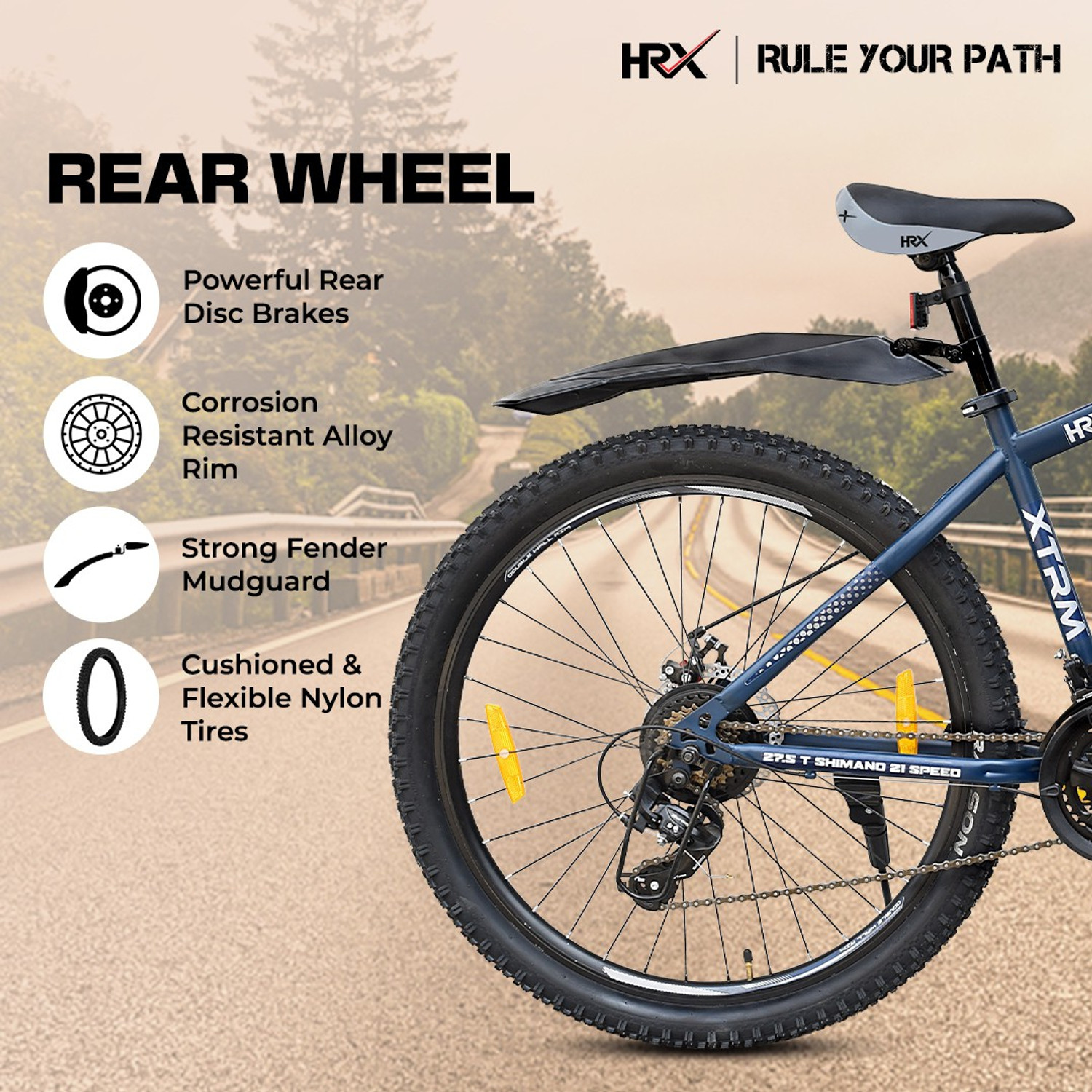 Image of HRX MTB 500 Signature Edition with Complete Accessories and Internal Cable Routing 27.5 T (inch) Mountain Cycle