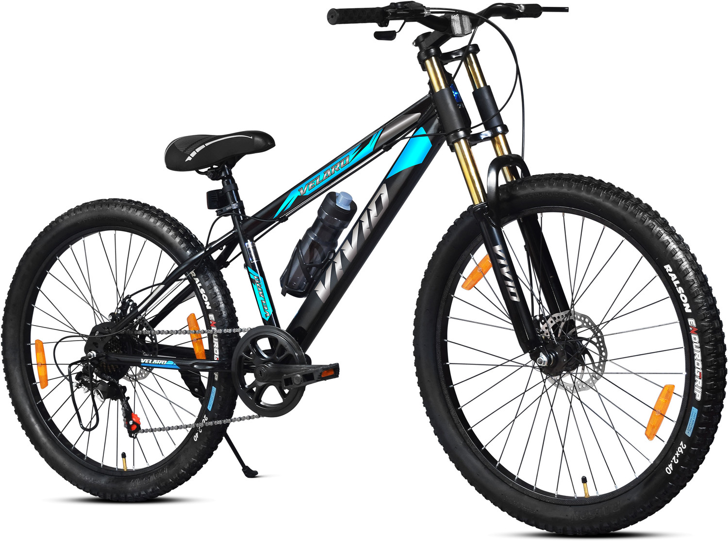 Image of GOAL DOUBLE CROWN|| DOUBLE DISC||21 SPEED 26 T (inch) Mountain Cycle (21 Gear, Black, Red, Only Front Suspension)