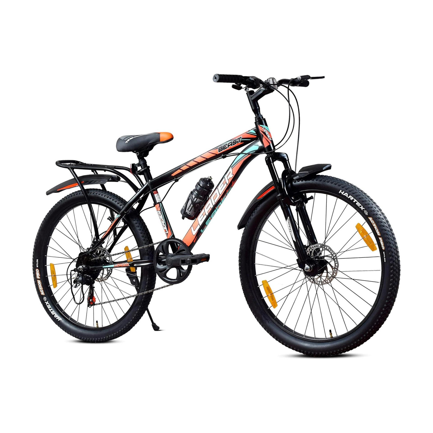 LEADER Beast 26T IBC Premium Cycle for Men with Front Suspension & Dual Disc Brakes 26 T (inch) Mountain Cycle