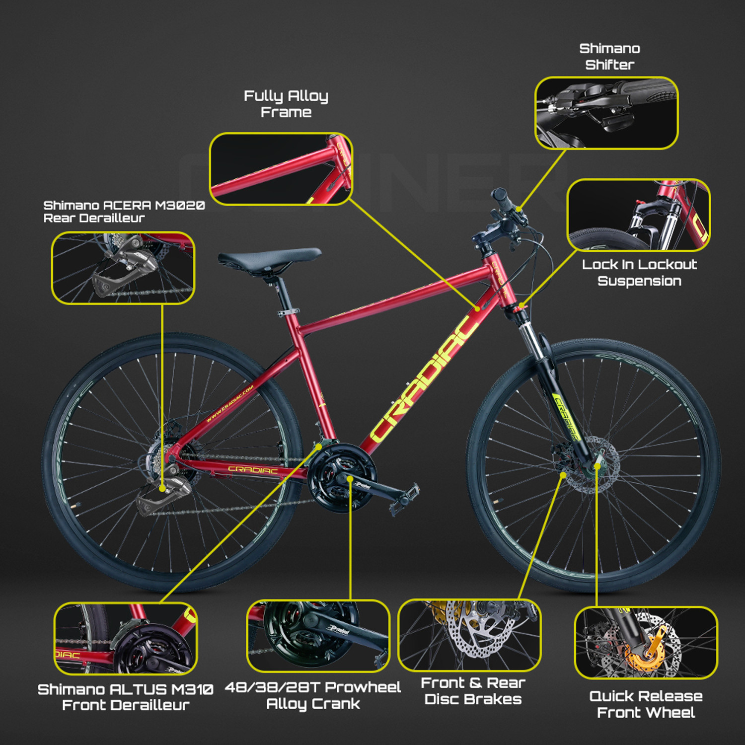 Image of CRADIAC GUNNER 700C T (inch) Hybrid Cycle /City Bike