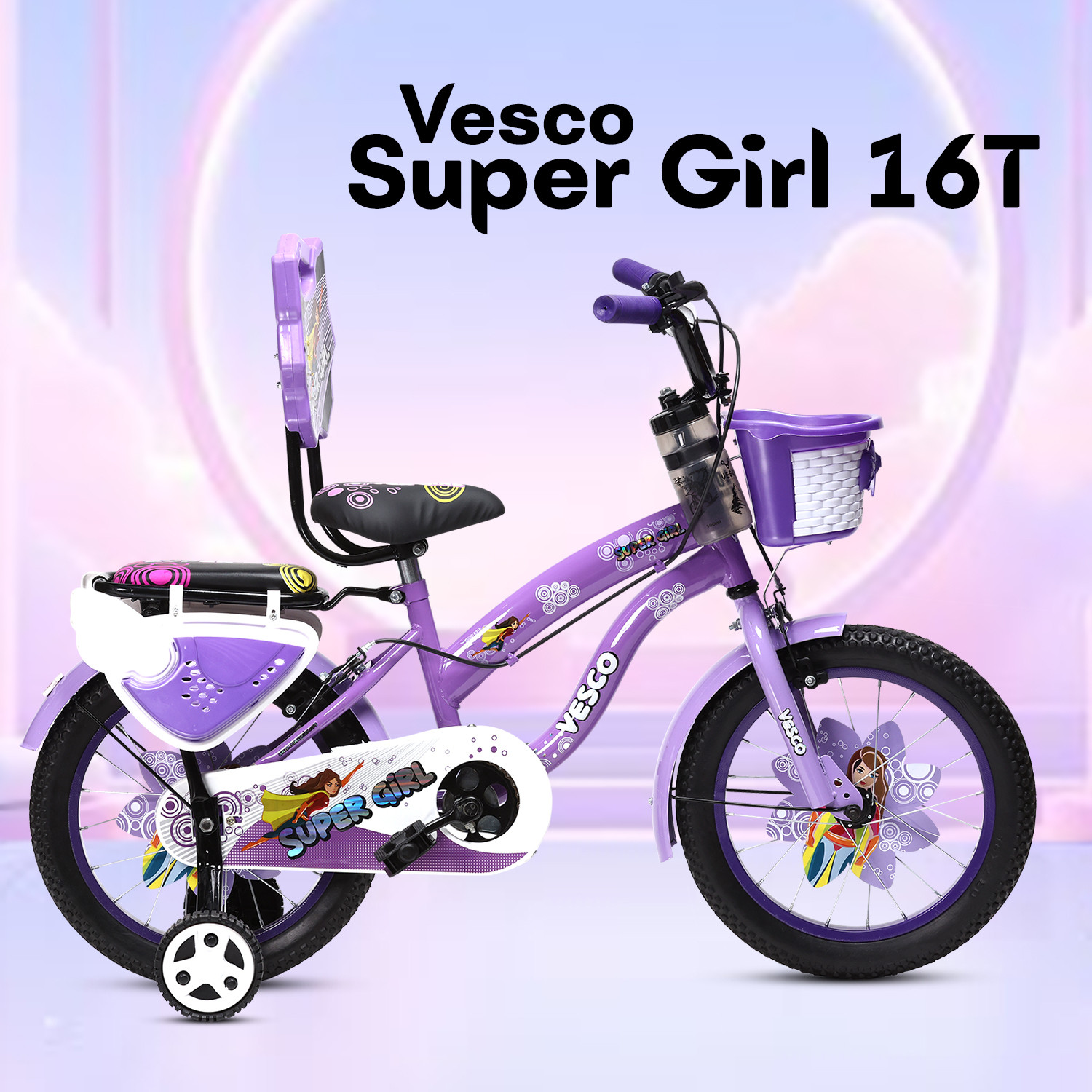 vesco Super Girl 16 T Road Cycle  (Single Speed, Purple)
