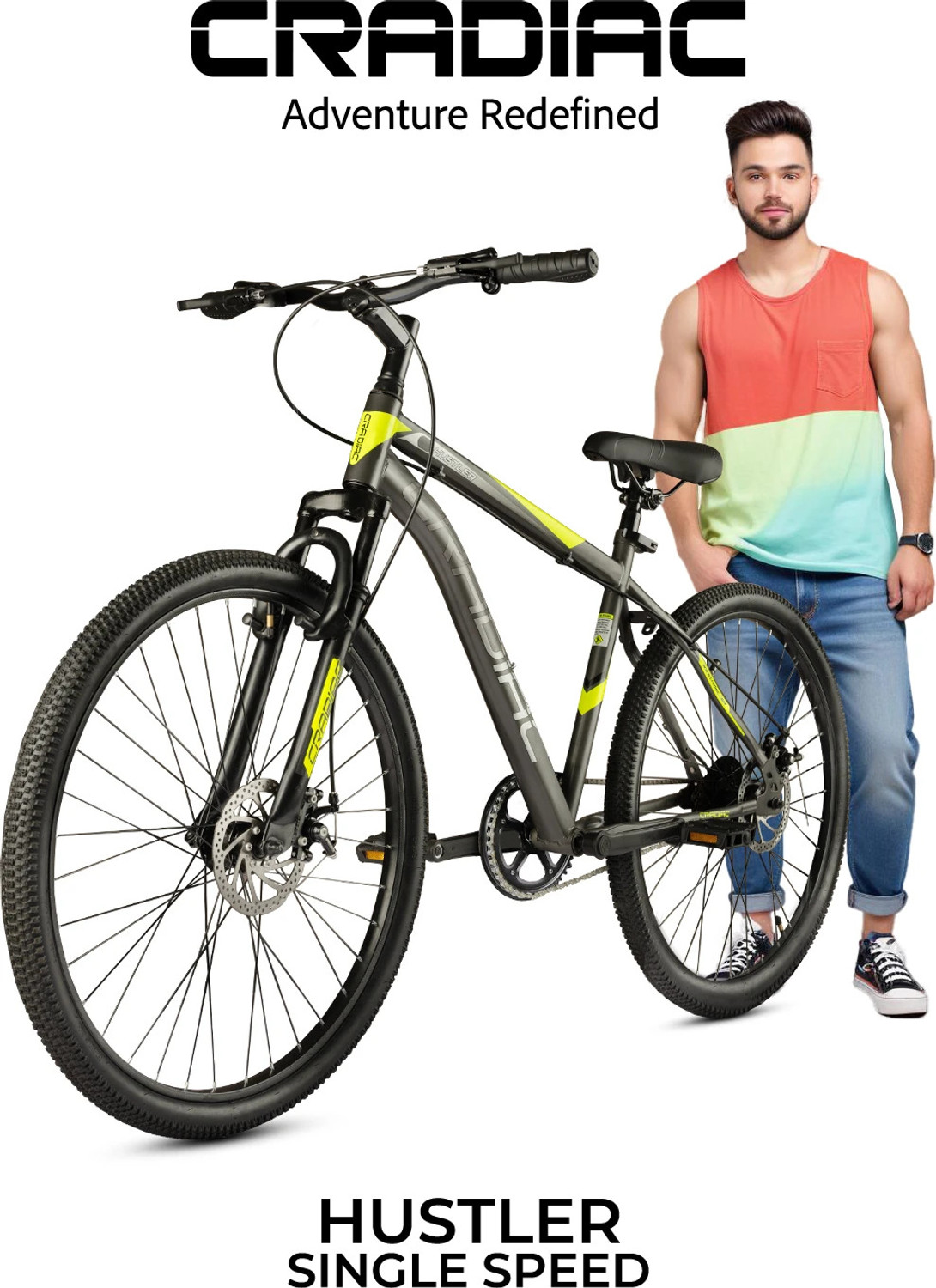 CRADIAC HUSTLER SINGLE SPEED 26 T Hybrid Cycle/City Bike