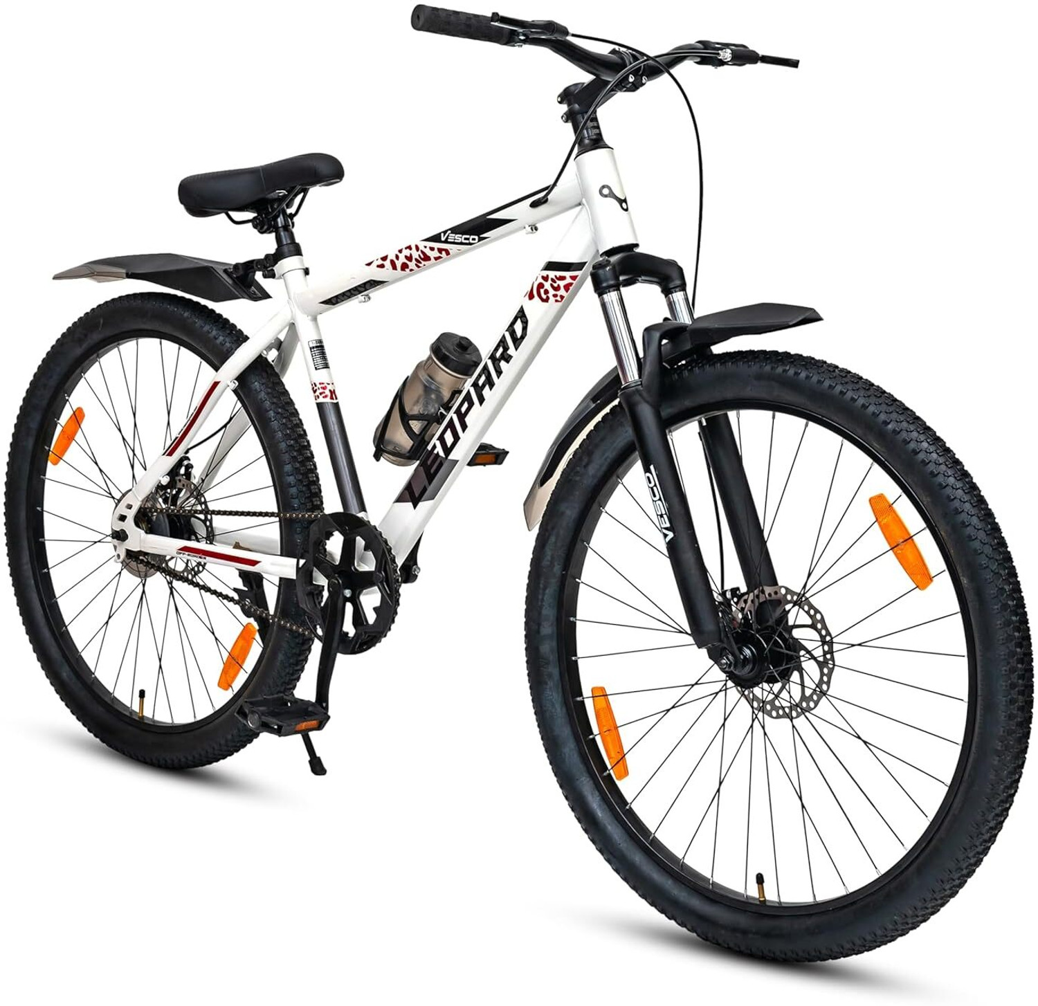 Image of Vrock M-Racer Pro 29T Unisex Mountain Bike, 21 Speed Shimano, Steel Frame, Dual Disc 29 T (inch) Mountain Cycle (21 Gear, Black, Rigid)