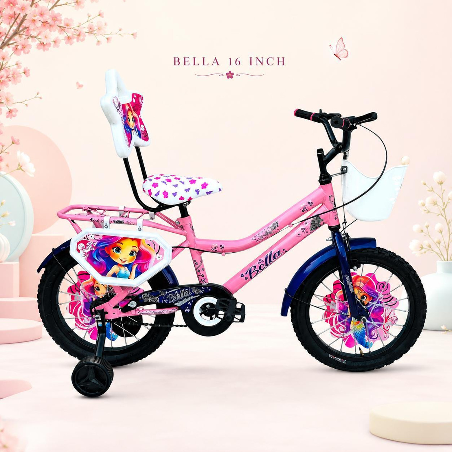 FOXGLOVE BELLA 16 INCH BARBIE PINK WITH DRESS GUARD TYRE TUBE FOR AGE 5 PLUS 90% FITTED 16 T Girls Cycle/Womens Cycle