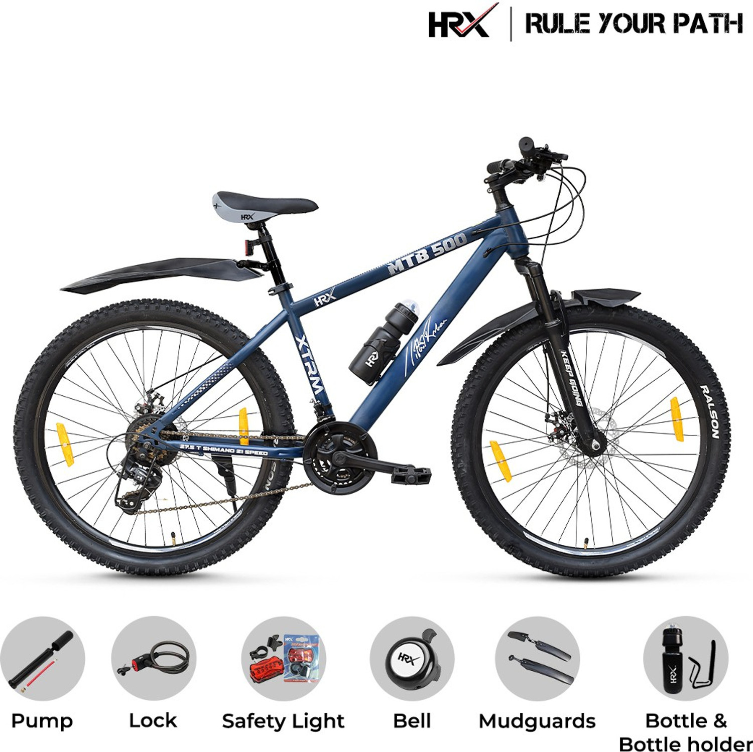 Image of HRX MTB 500 Signature Edition with Complete Accessories and Internal Cable Routing 27.5 T (inch) Mountain Cycle