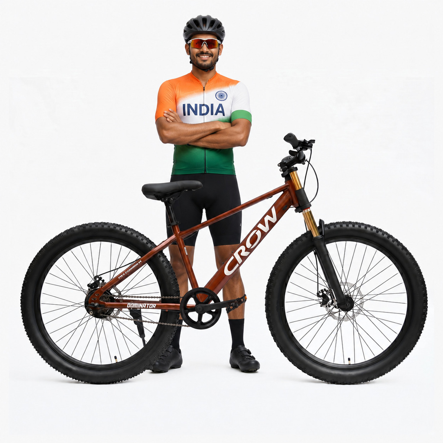 Image of Cultsport by Cult Dauntless Cycles for Men with Steel Frame & Dual Disc Brake MTB 26 T (inch) Road Cycle (Single Speed, Green, Blue, Only Front Suspension)