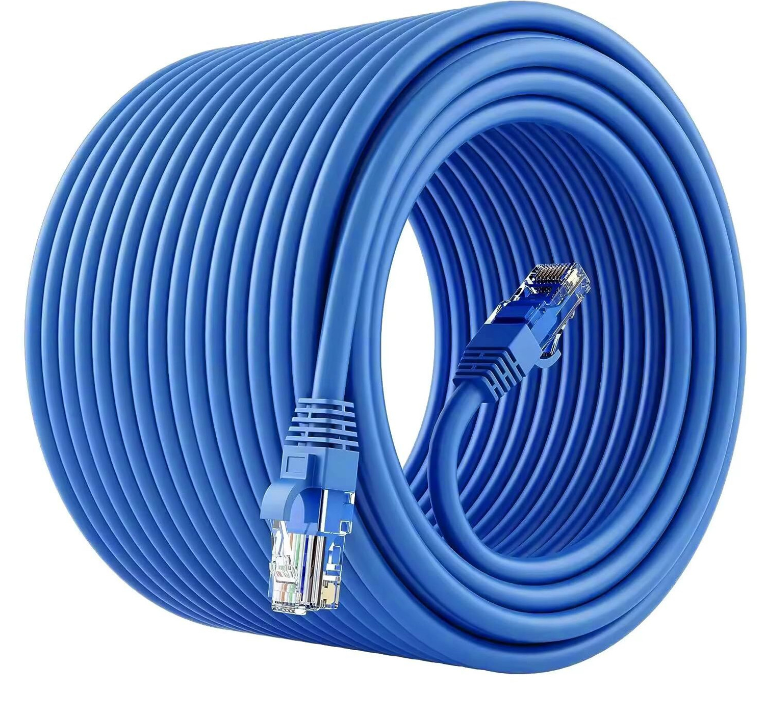 Image of Tech-X Ethernet Cable 50 m Cat6 Ethernet Cable,50M High Speed 550MHZ /10Gigabit Speed UTP LAN Cable Yellow (Compatible with ROUTER, Yellow, One Cable, RJ-45 To RJ-45)