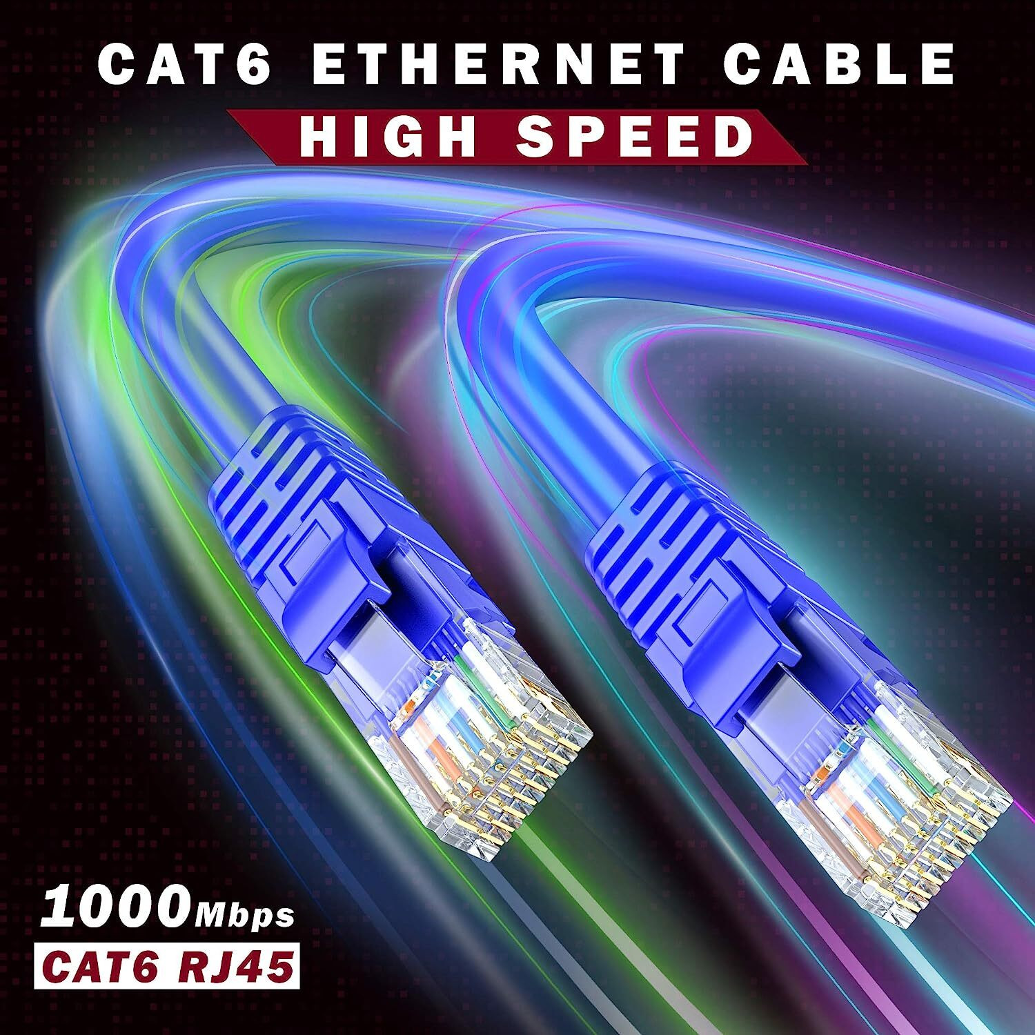 Image of Sadow LAN Cable 10 m High Speed 10 Meter CAT-6 Network RJ45 Ethernet Patch Cord