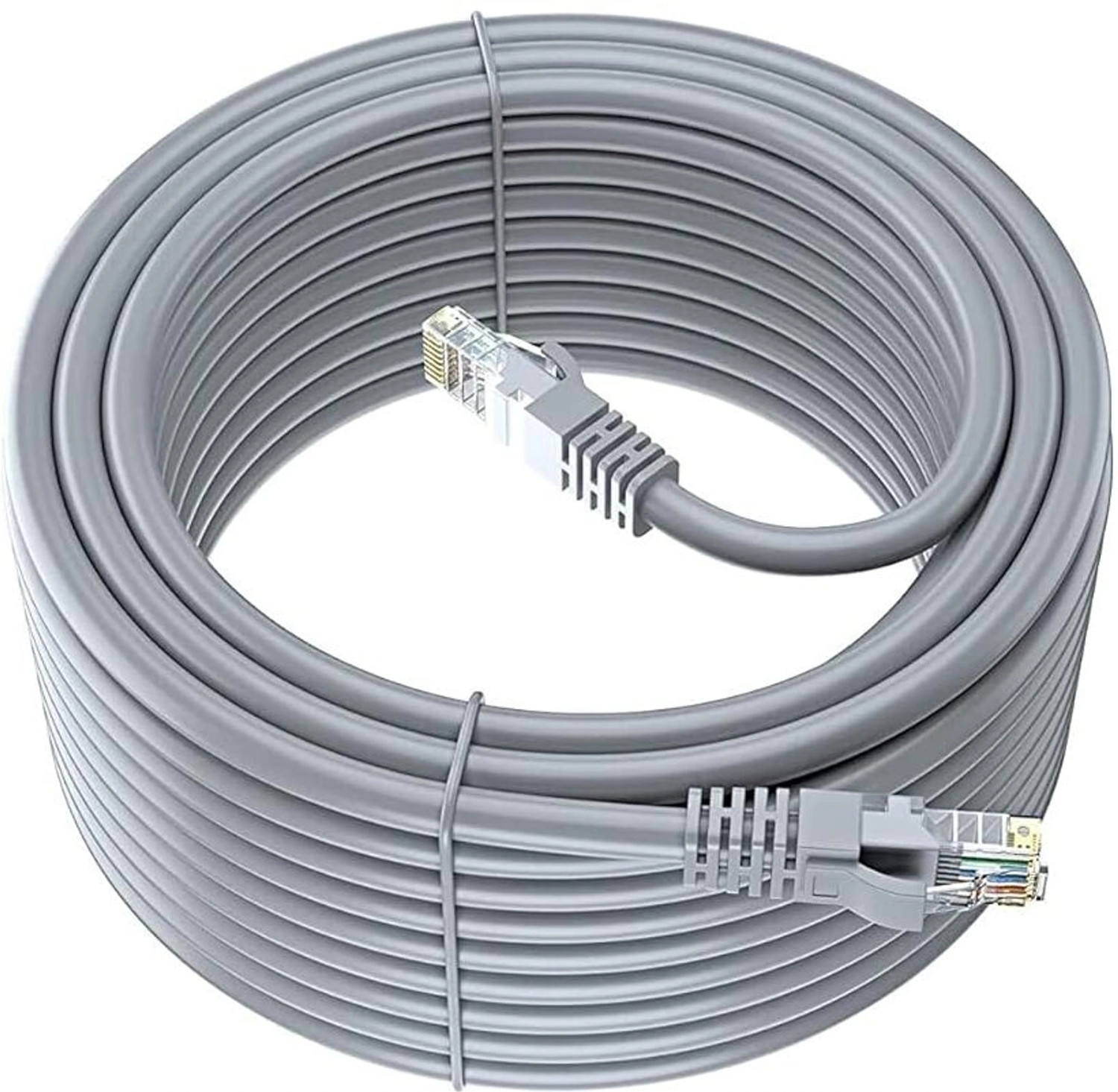 Image of Tech-X Ethernet Cable 50 m Cat6 Ethernet Cable,50M High Speed 550MHZ /10Gigabit Speed UTP LAN Cable Yellow (Compatible with ROUTER, Yellow, One Cable, RJ-45 To RJ-45)