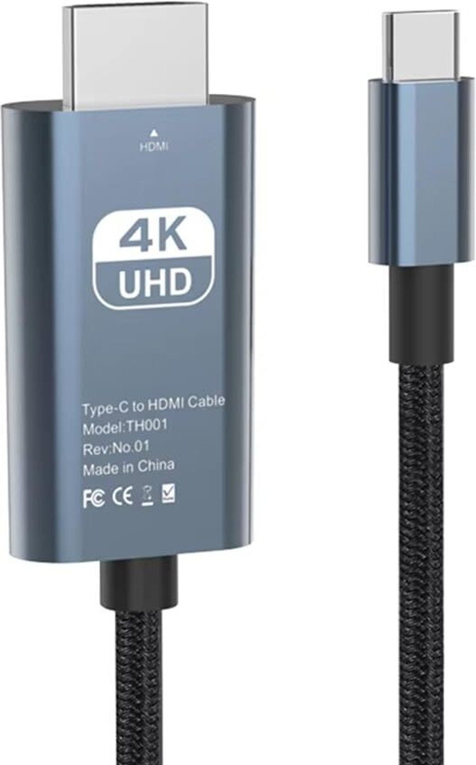 Image of LipiWorld TV-out Cable 3 in 1 Hub Type C to HDMI+USB 3.0+USB-C Charging Port (Silver, For Laptop)