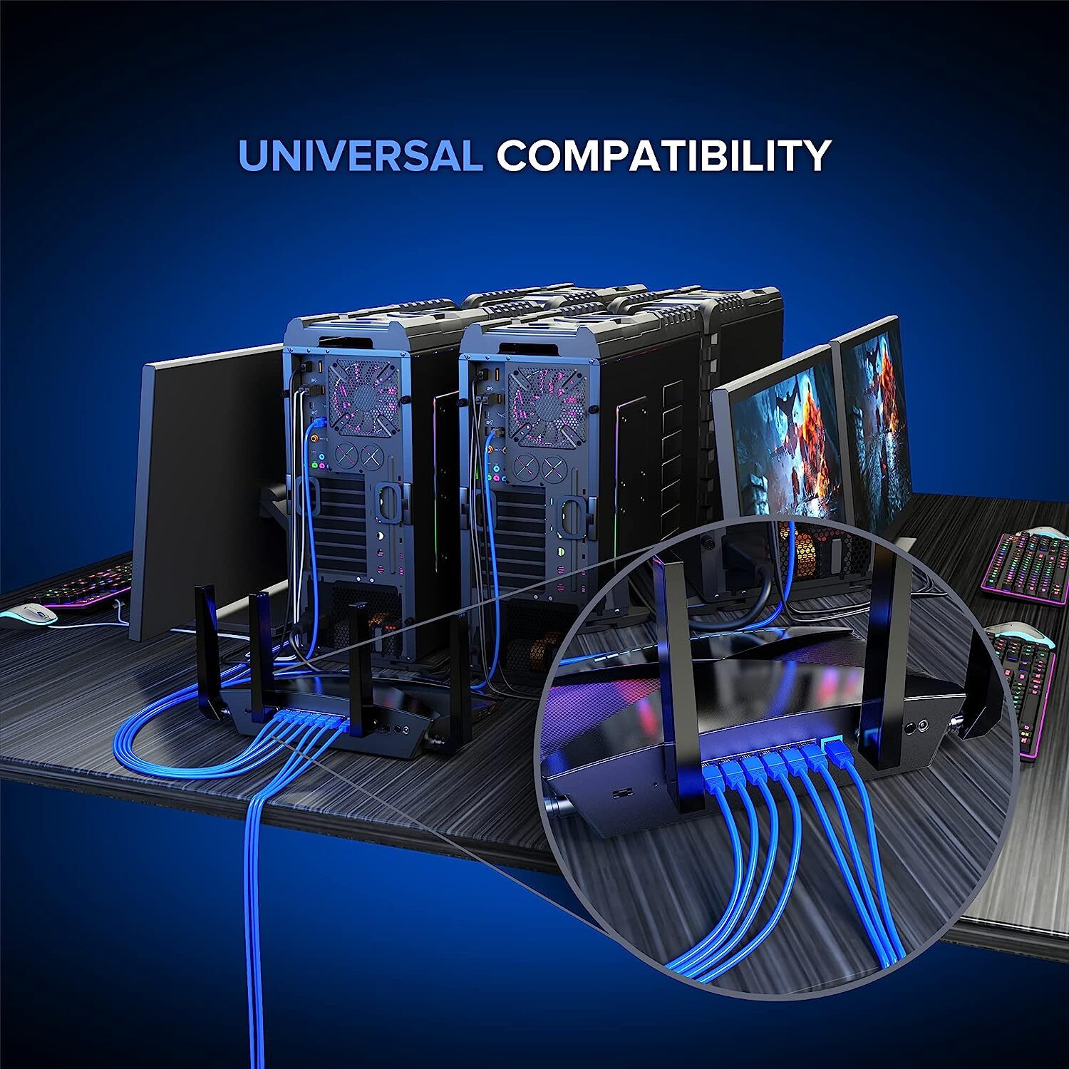 Image of Sadow LAN Cable 10 m High Speed 10 Meter CAT-6 Network RJ45 Ethernet Patch Cord